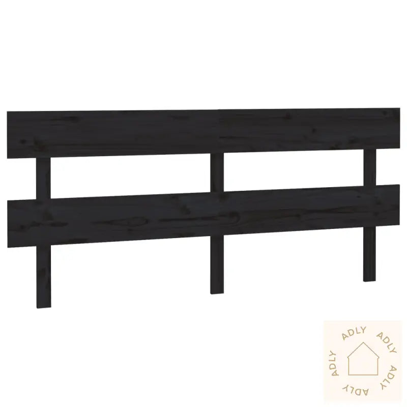 Sengegavl Svart 184X3X81 Cm Heltre Furu