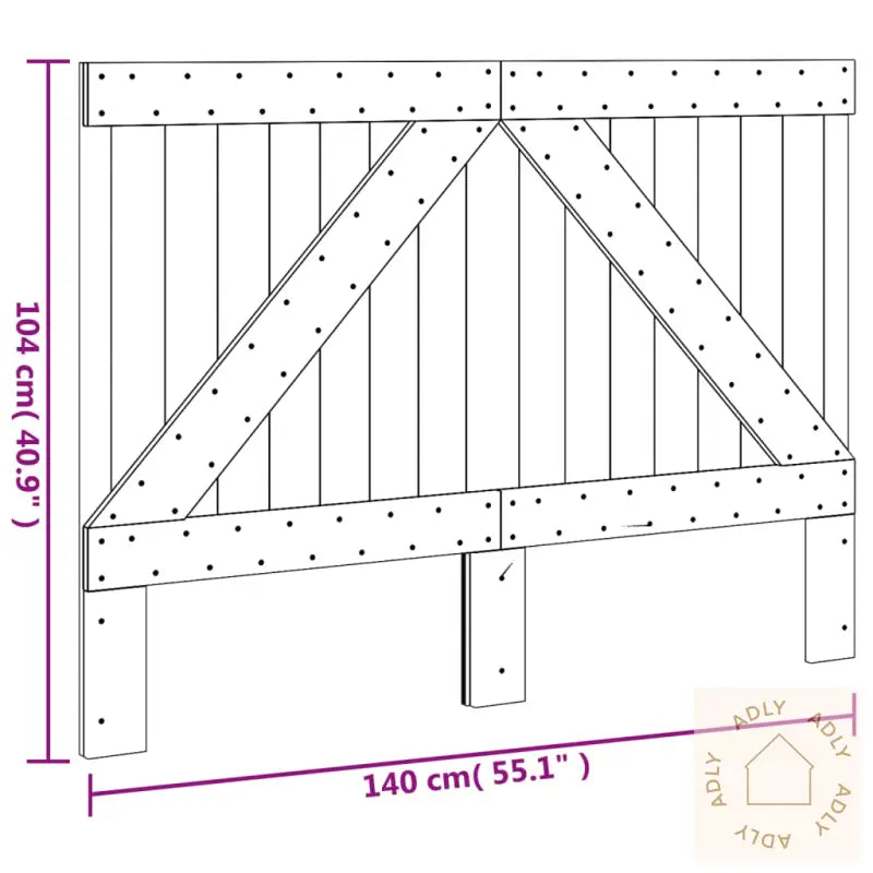 Sengegavl 140X104 Cm Heltre Furu
