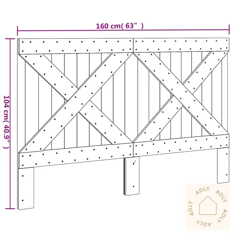 Sengegavl 160X104 Cm Heltre Furu