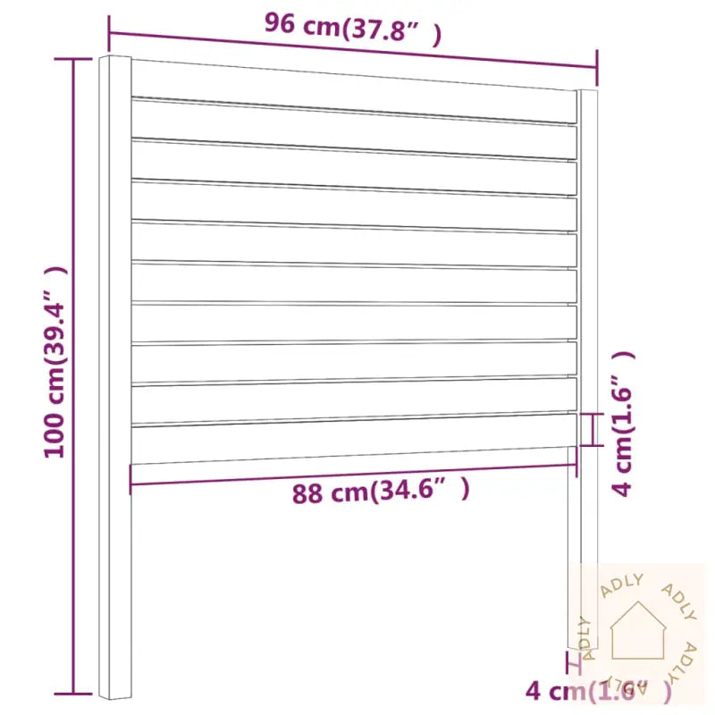 Sengegavl 96X4X100 Cm Heltre Furu