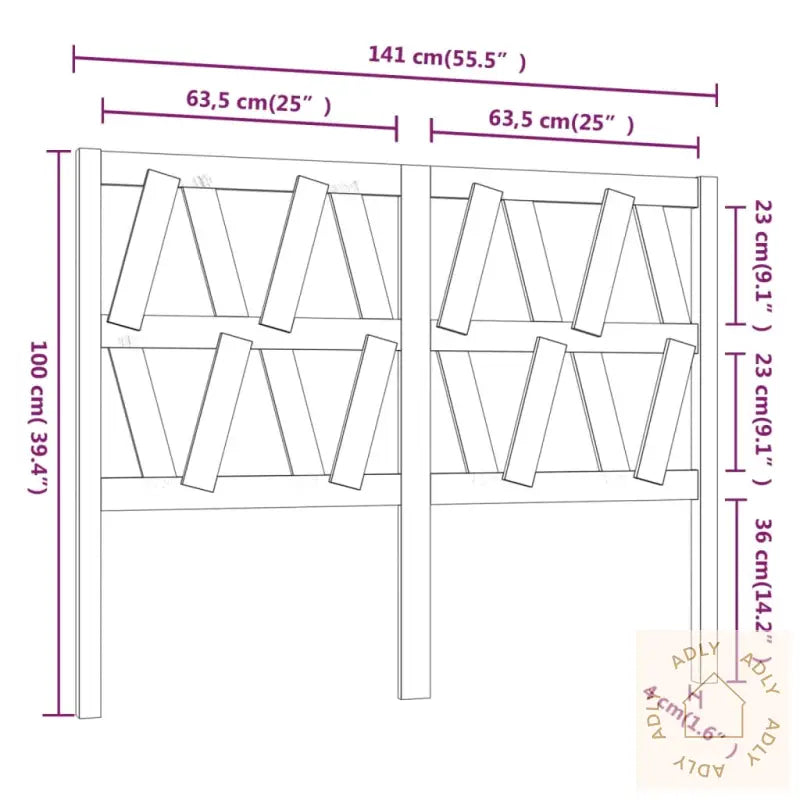 Sengegavl 141X4X100 Cm Heltre Furu