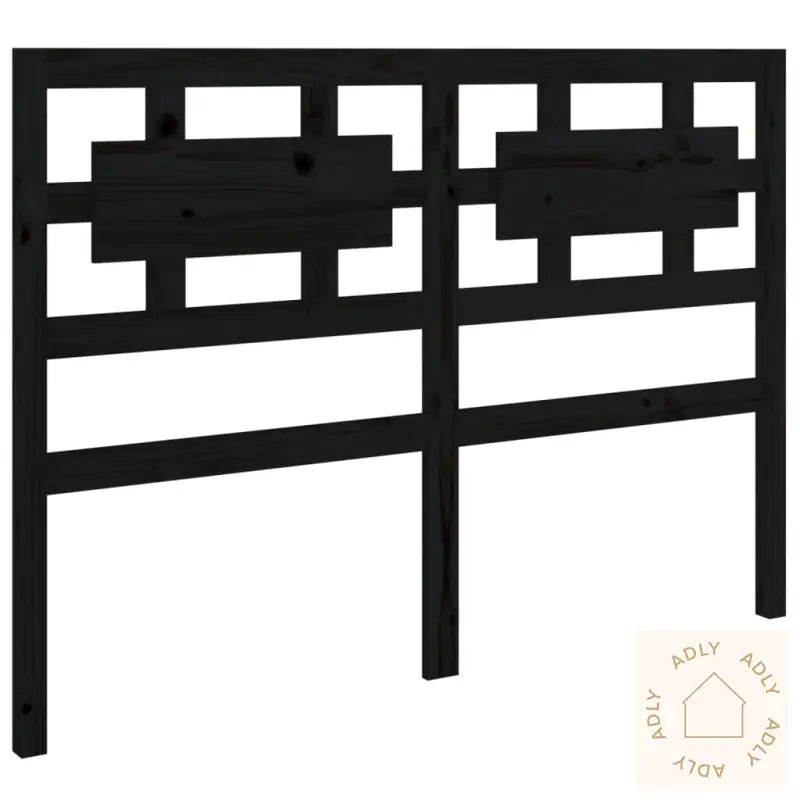 Sengegavl Svart 125,5X4X100 Cm Heltre Furu
