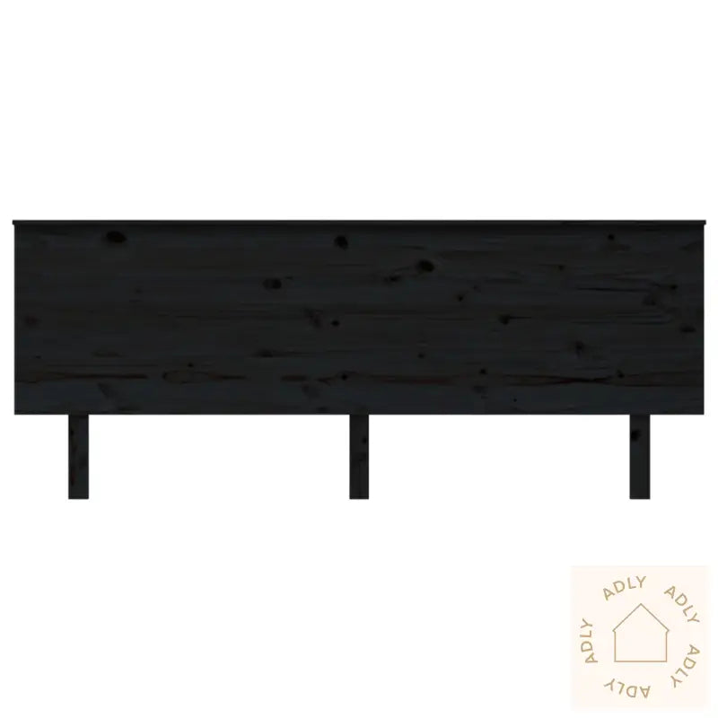 Sengegavl Svart 204X6X82,5 Cm Heltre Furu