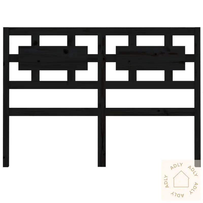 Sengegavl Svart 125,5X4X100 Cm Heltre Furu