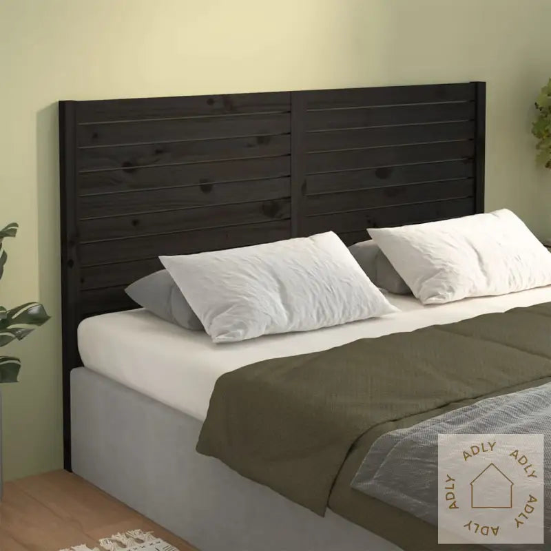 Sengegavl Svart 156X4X100 Cm Heltre Furu