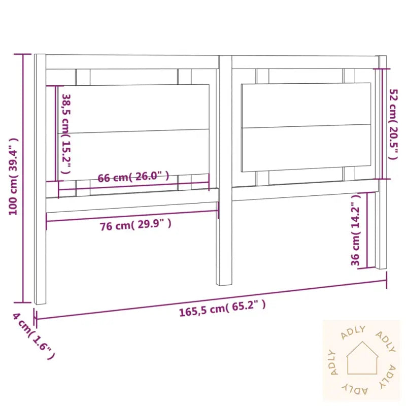Sengegavl 165,5X4X100 Cm Heltre Furu
