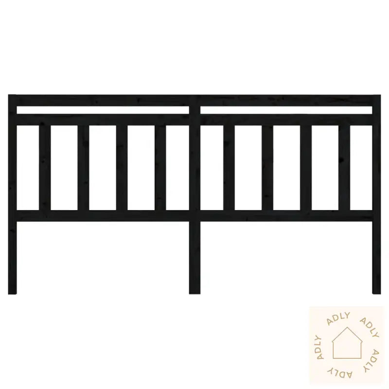 Sengegavl Svart 206X4X100 Cm Heltre Furu