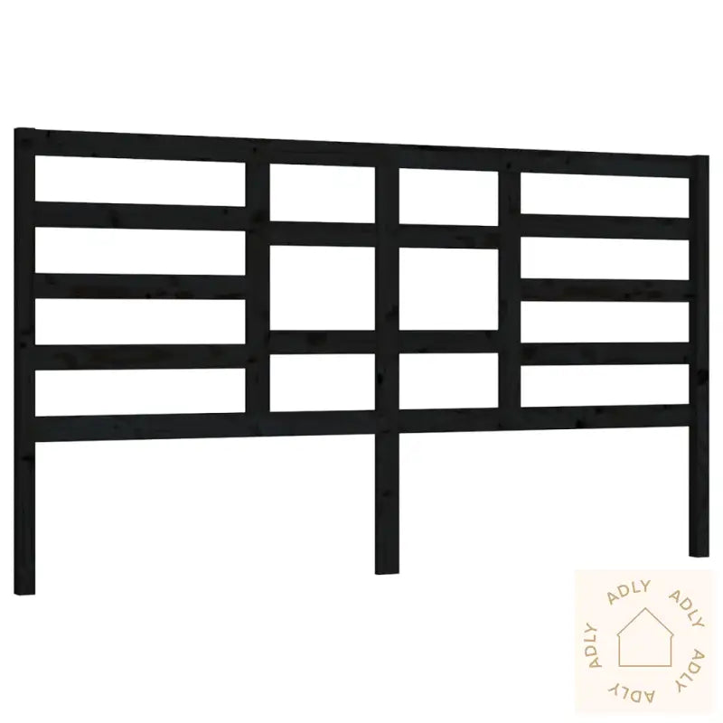 Sengegavl Svart 206X4X104 Cm Heltre Furu