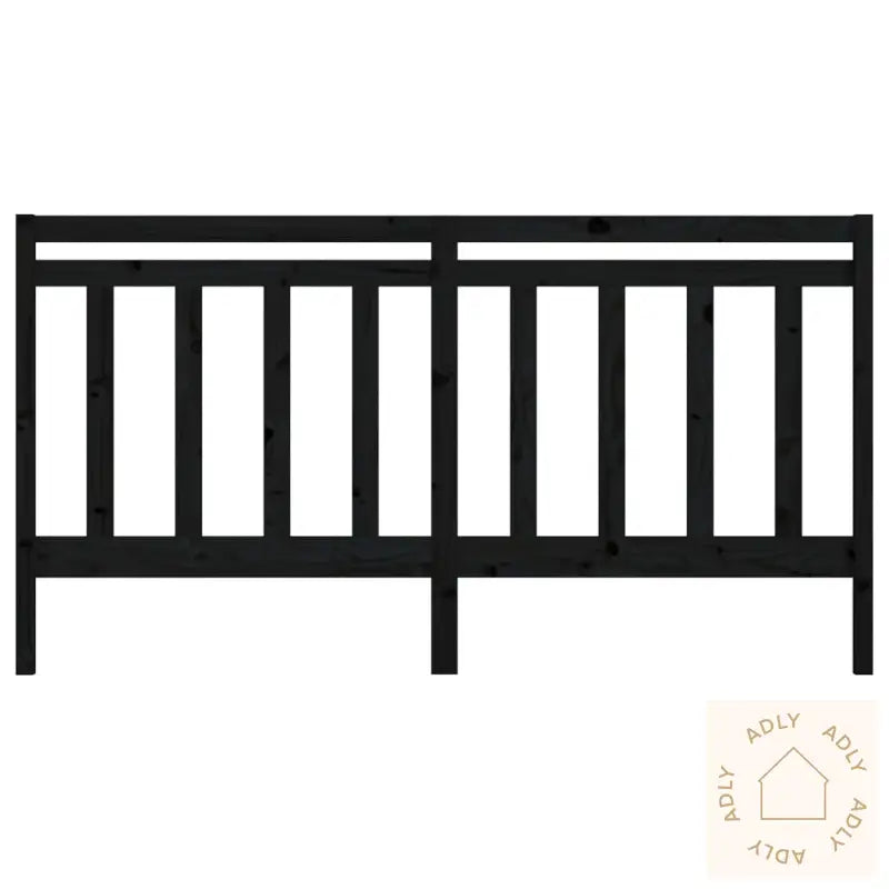 Sengegavl Svart 186X4X100 Cm Heltre Furu