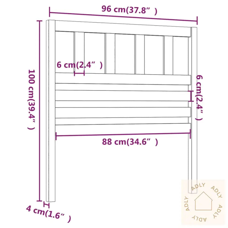 Sengegavl Honningbrun 96X4X100 Cm Heltre Furu