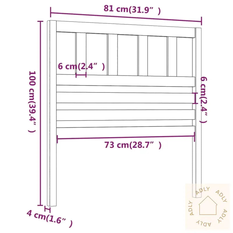 Sengegavl 81X4X100 Cm Heltre Furu