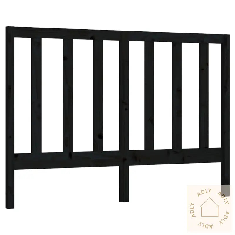 Sengegavl Svart 126X4X100 Cm Heltre Furu