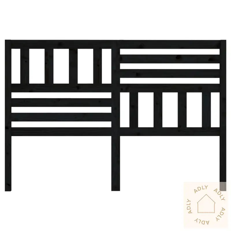 Sengegavl Svart 156X4X100 Cm Heltre Furu