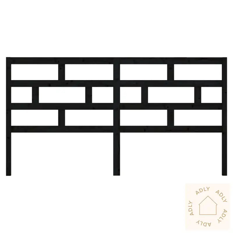 Sengegavl Svart 206X4X100 Cm Heltre Furu