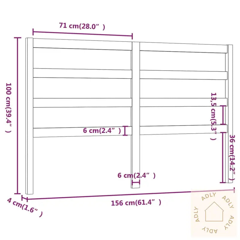 Sengegavl Honningbrun 156X4X100 Cm Heltre Furu
