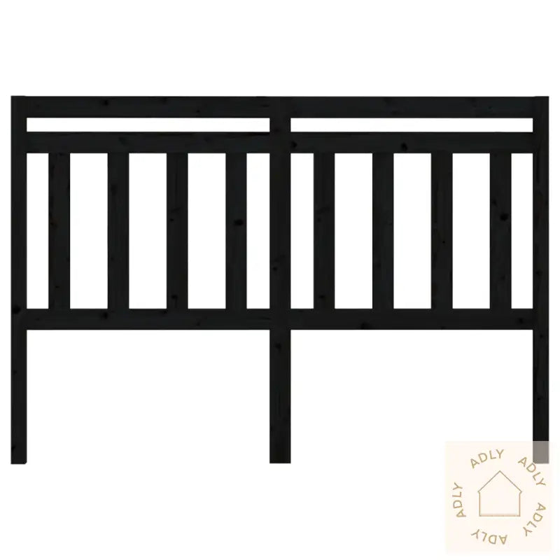 Sengegavl Svart 146X4X100 Cm Heltre Furu