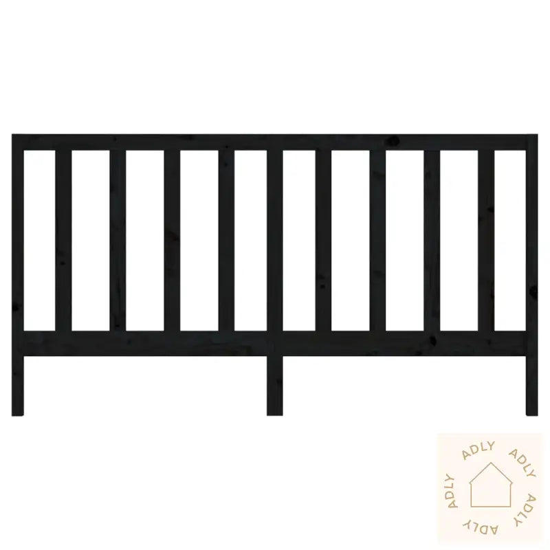 Sengegavl Svart 186X4X100 Cm Heltre Furu