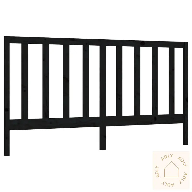 Sengegavl Svart 186X4X100 Cm Heltre Furu