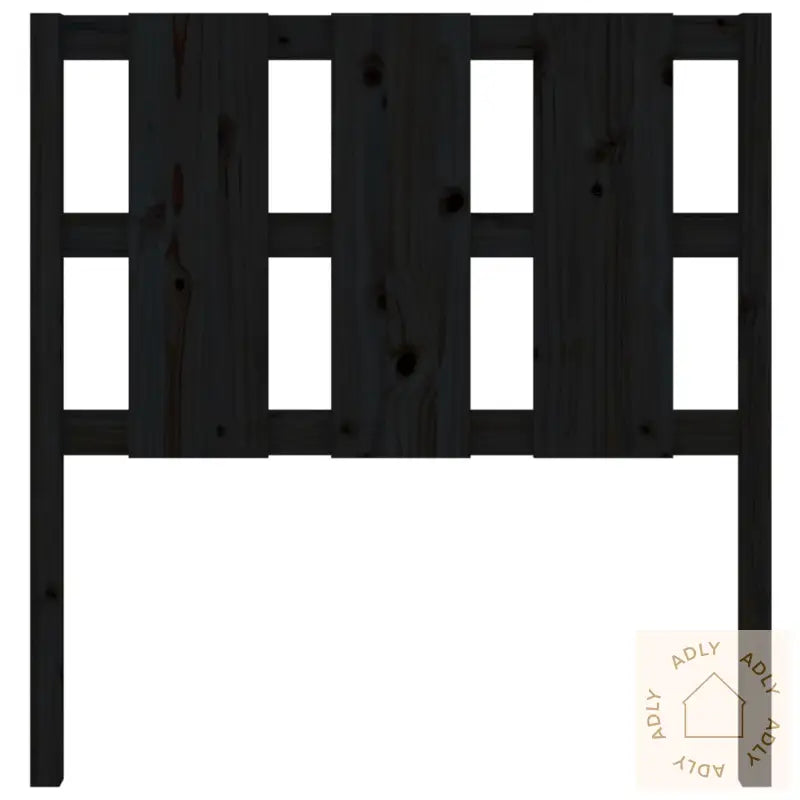Sengegavl Svart 105,5X4X100 Cm Heltre Furu