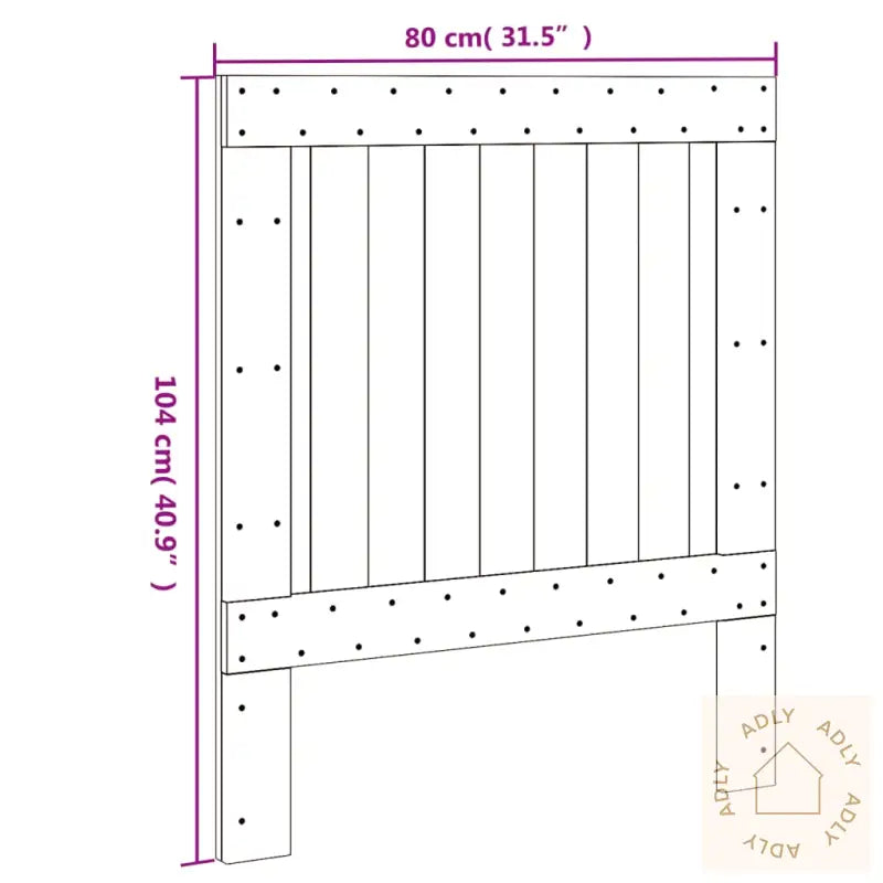 Sengegavl 80X104 Cm Heltre Furu