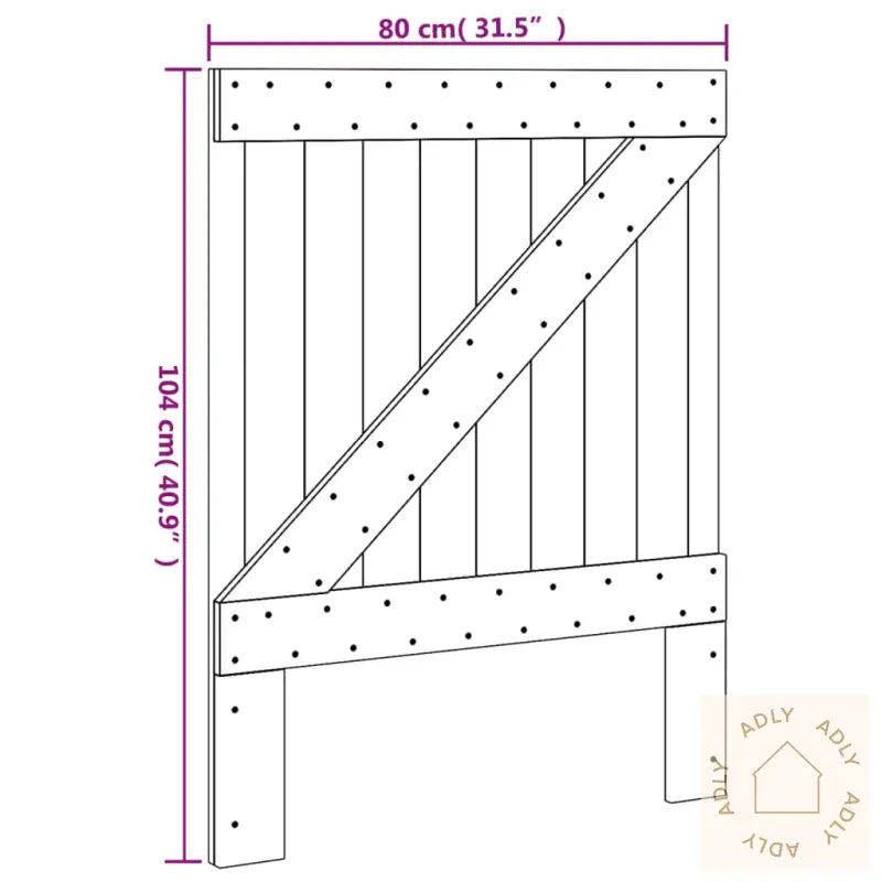 Sengegavl 80X104 Cm Heltre Furu