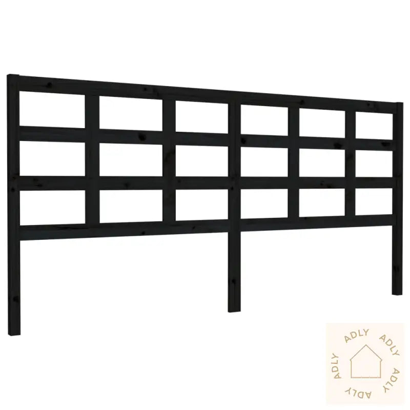 Sengegavl Svart 205,5X4X100 Cm Heltre Furu