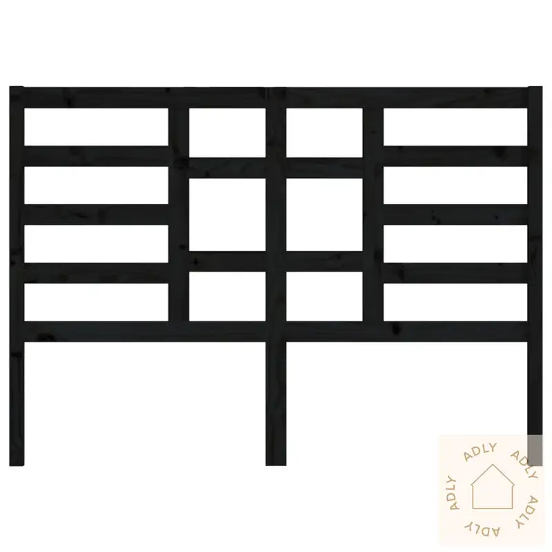 Sengegavl Svart 146X4X104 Cm Heltre Furu