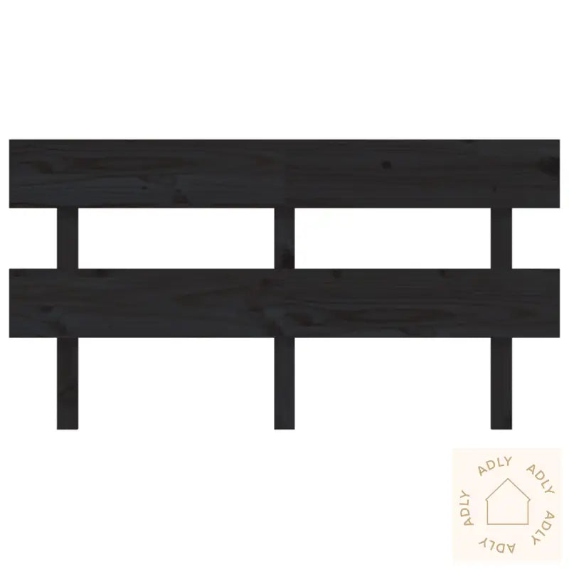 Sengegavl Svart 164X3X81 Cm Heltre Furu
