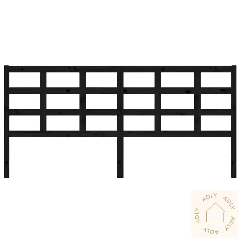 Sengegavl Svart 205,5X4X100 Cm Heltre Furu