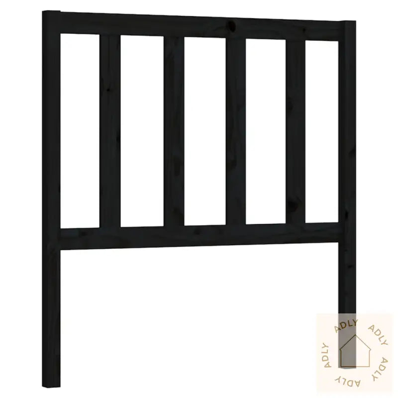 Sengegavl Svart 96X4X100 Cm Heltre Furu
