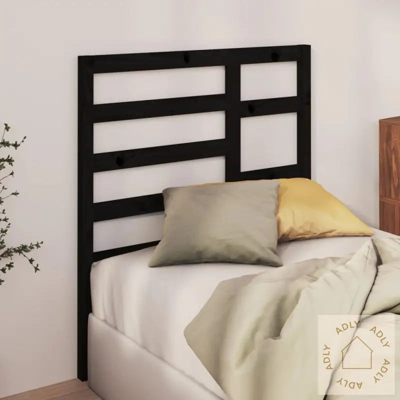 Sengegavl Svart 81X4X104 Cm Heltre Furu