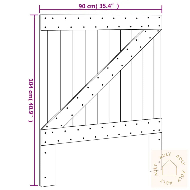 Sengegavl 90X104 Cm Heltre Furu