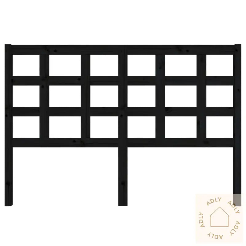 Sengegavl Svart 145,5X4X100 Cm Heltre Furu