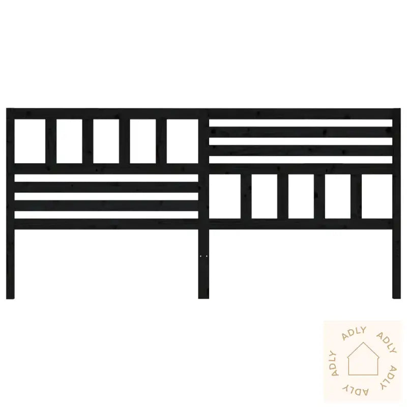 Sengegavl Svart 206X4X100 Cm Heltre Furu