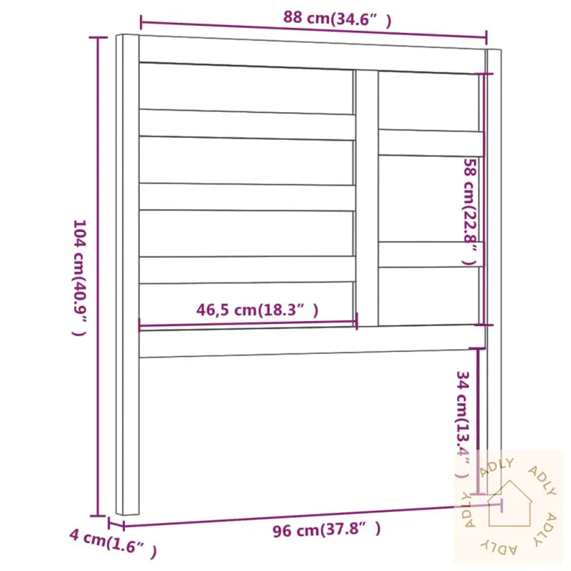 Sengegavl Honningbrun 96X4X104 Cm Heltre Furu