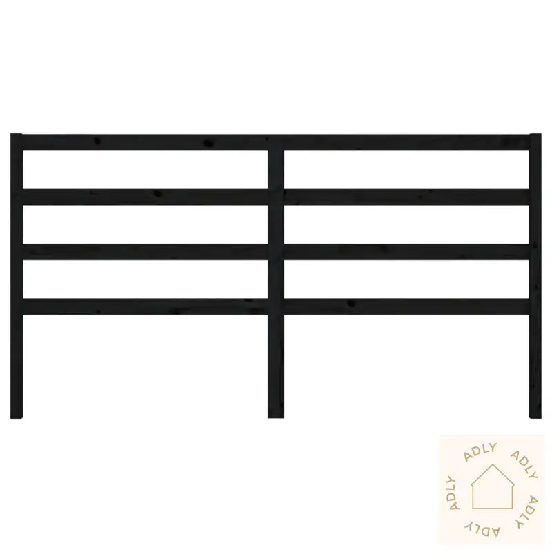 Sengegavl Svart 206X4X100 Cm Heltre Furu