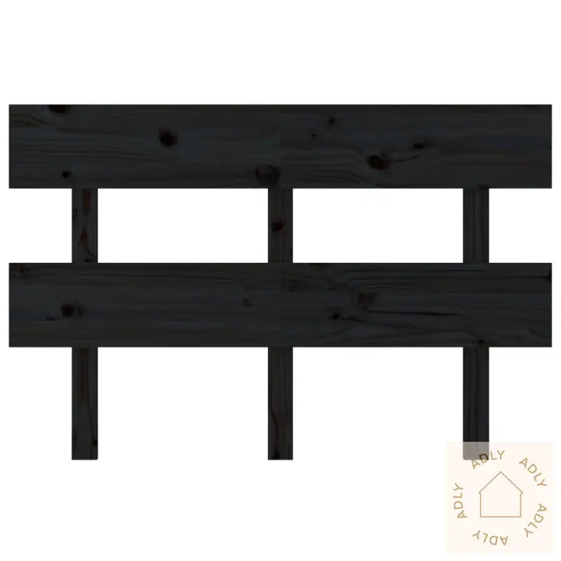 Sengegavl Svart 144X3X81 Cm Heltre Furu