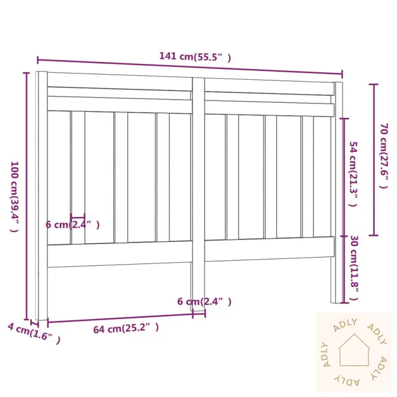 Sengegavl Honningbrun 141X4X100 Cm Heltre Furu