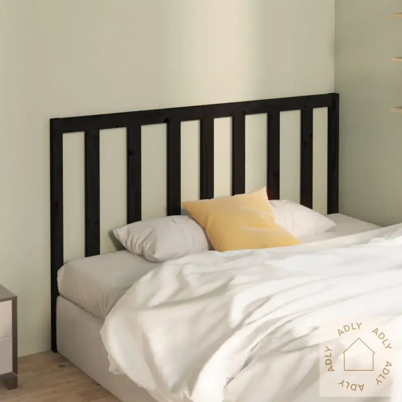 Sengegavl Svart 146X4X100 Cm Heltre Furu