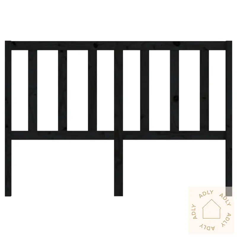 Sengegavl Svart 146X4X100 Cm Heltre Furu