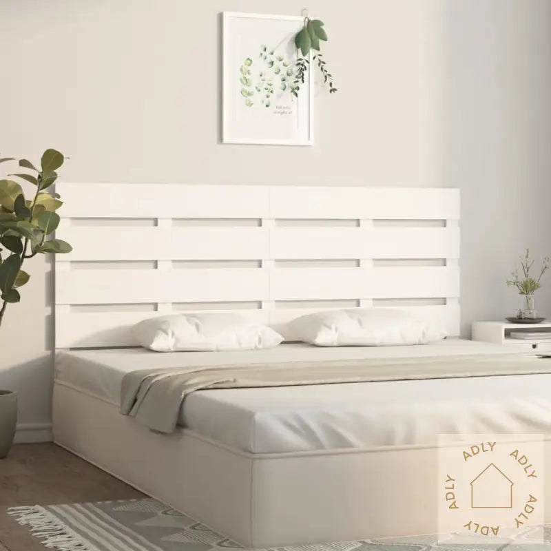 Sengegavl Hvit 120X3X80Cm Heltre Furu