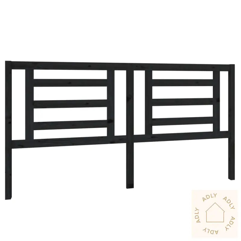 Sengegavl Svart 186X4X100 Cm Heltre Furu