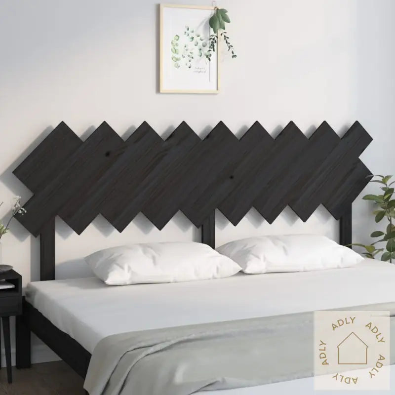 Sengegavl Svart 178X3X80,5 Cm Heltre Furu
