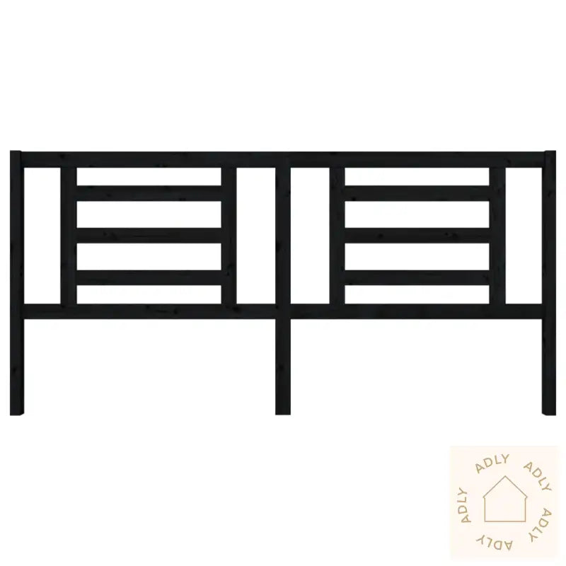Sengegavl Svart 206X4X100 Cm Heltre Furu