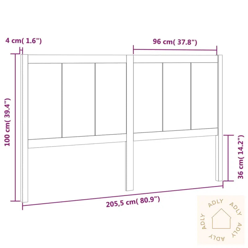 Sengegavl 205,5X4X100 Cm Heltre Furu