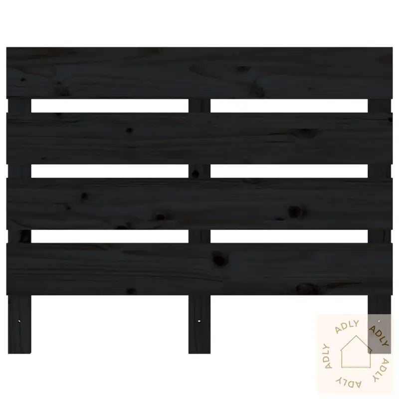 Sengegavl Svart 100X3X80 Cm Heltre Furu