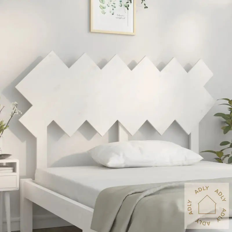 Sengegavl Hvit 132X3X81 Cm Heltre Furu