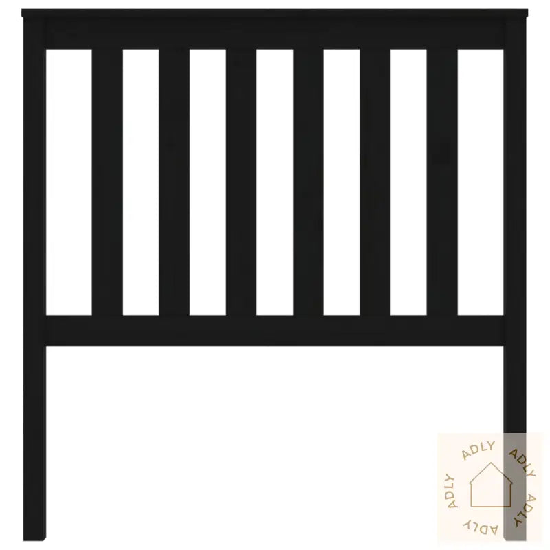 Sengegavl Svart 96X6X101 Cm Heltre Furu