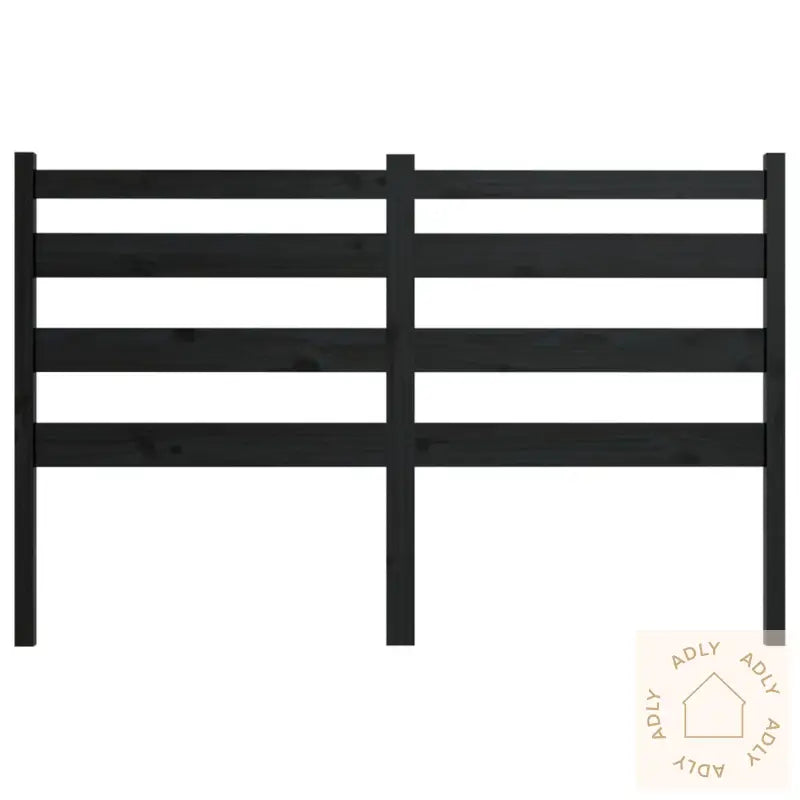 Sengegavl Svart 206X4X100 Cm Heltre Furu