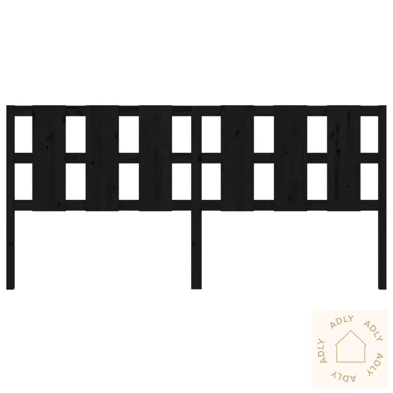 Sengegavl Svart 205,5X4X100 Cm Heltre Furu